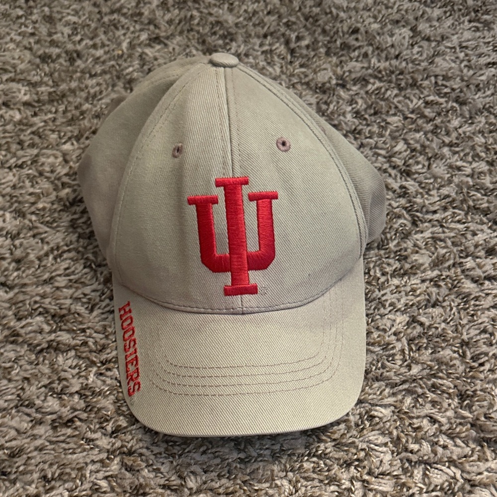 Gray Cap with Red IU Logo